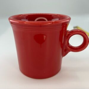 Fiestaware Mug Homer Laughlin HLC Red Ring Handle Coffee Cup Tea mid century